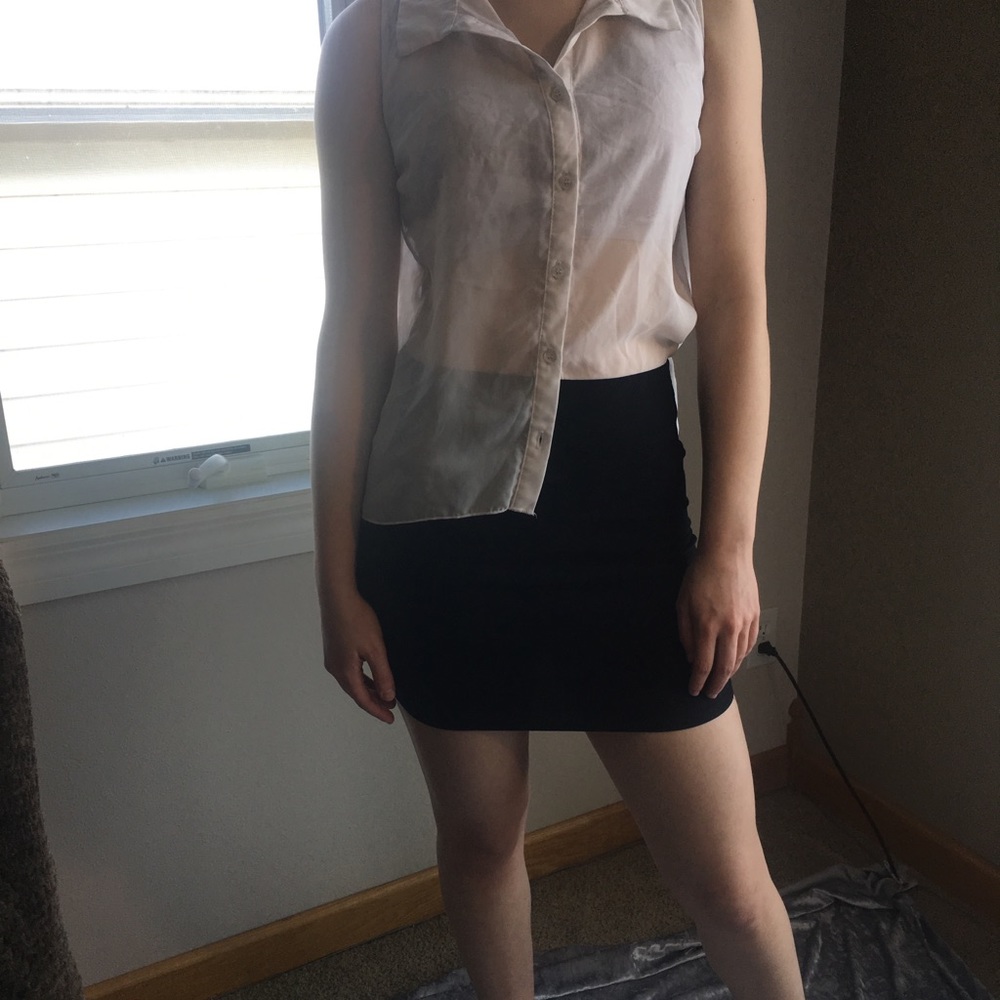 Deb Mini Pencil Black Skirt EUC - Picture 1 of 6